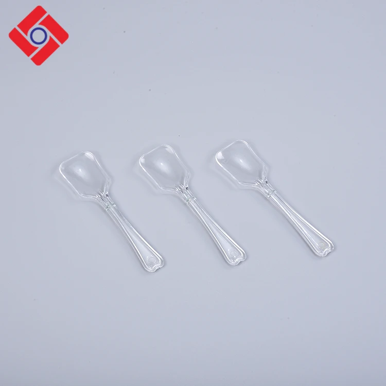 Factory Wholesale Disposable Mini Wrapped Plastic Tea Ice Cream Spoons