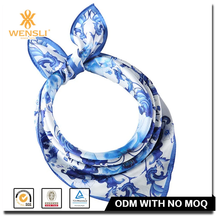 Chinese Custom 100% Silk Scarf Whosale Digital Printing