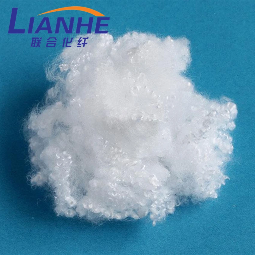 7d 64mm recycled hollow conjugated siliconized fiber for soft toy filling material