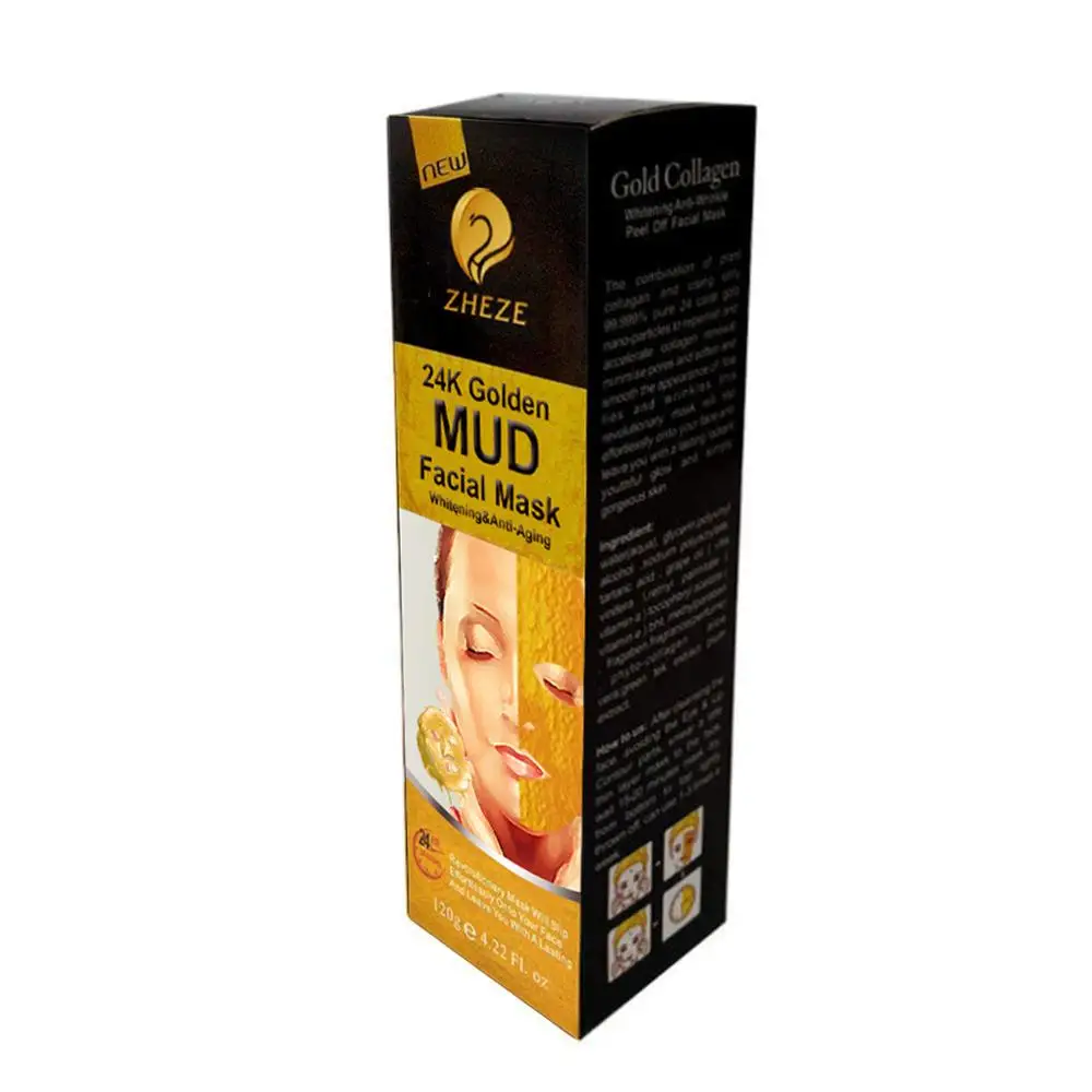 
Chinese Manufacturer Private Label Best Korean Crystal Anti Aging No Side Effect Collagen 24K Gold Facial Mask 