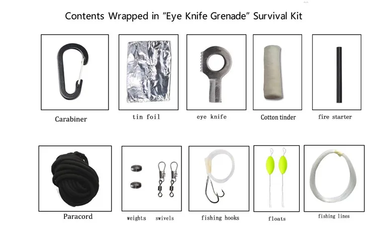 Factory Price Wholesale Camping Paracord Accessories Sets Emergency Survival Kit