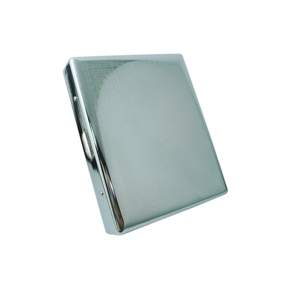 Metal Smoking Case with simple box 20pcs Capacity Automatic Cigarette Box Double Sides Sublimation cigarette case