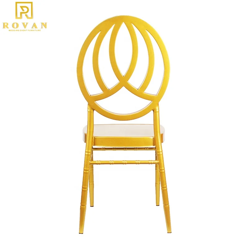 2019 new design gold phoenix chair stackable metal frame chair chiavari chair aluminium