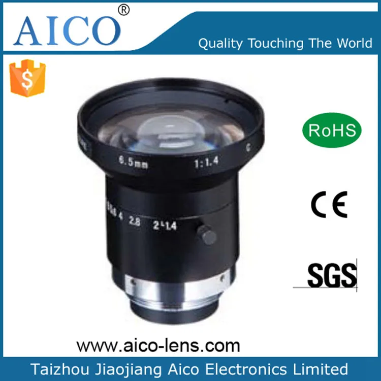 1 дюйм, формат изображения F1.4, ручная Радужная оболочка, 2 МП, 6,5 мм, FOV, 110 градусов, C-образное крепление, 1 дюйм-32un, объектив видеонаблюдения с резьбой для 1 дюймового датчика