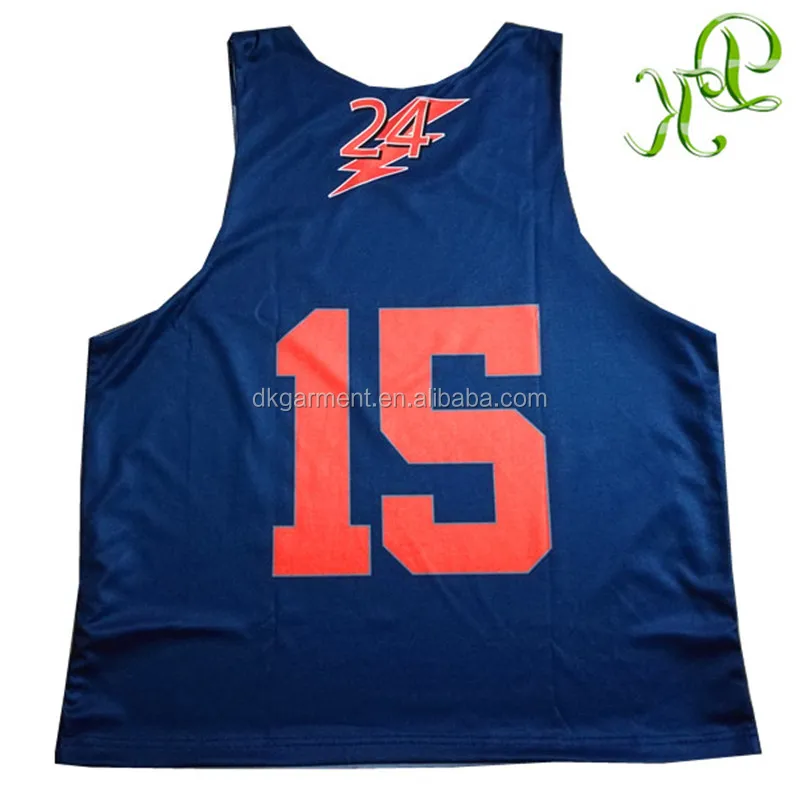 
Custom design reversible lacrosse pinnies 