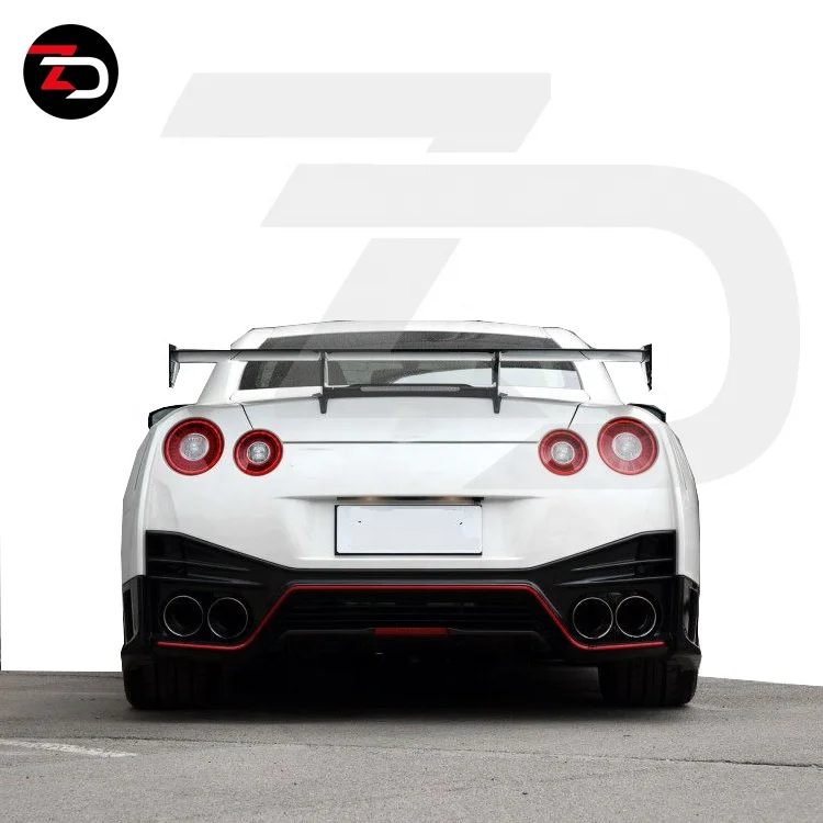 Best price FPR+CF Front bumper Rear Bumper Side skirts Machine cover Nismo Style Body Kit for GTR R35