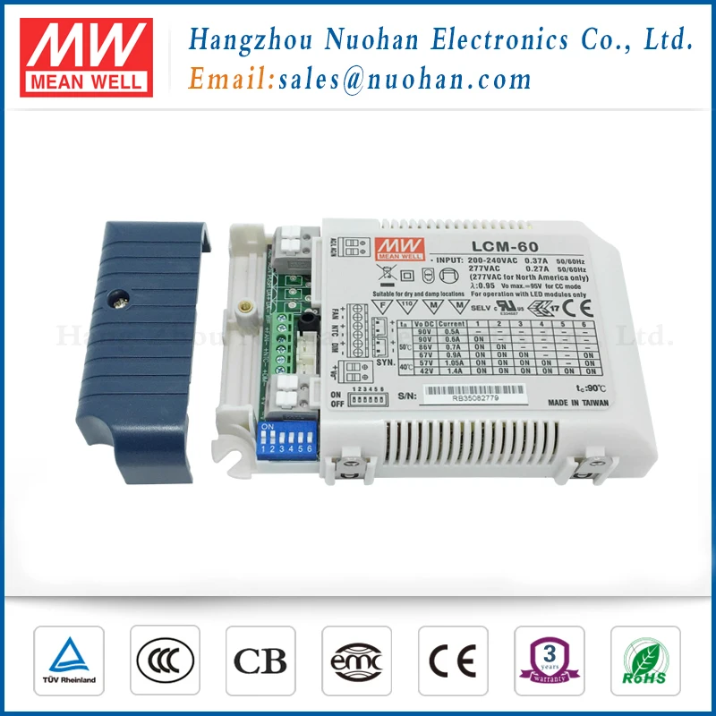 Mean well LCM-60 60W Multiple-Stage Output led driver 600ma dimmable led driver 60w