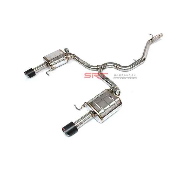 super racing tailpipe flexible exhaust pipe for Volkswagen CC single outlet cat back with quad double tip