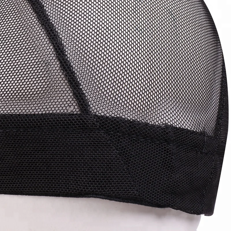 Custom Logo Japanese Mesh Wig Cap Black Dome Stretchable Thin Weaving Cap Breathable Mono Hairnet