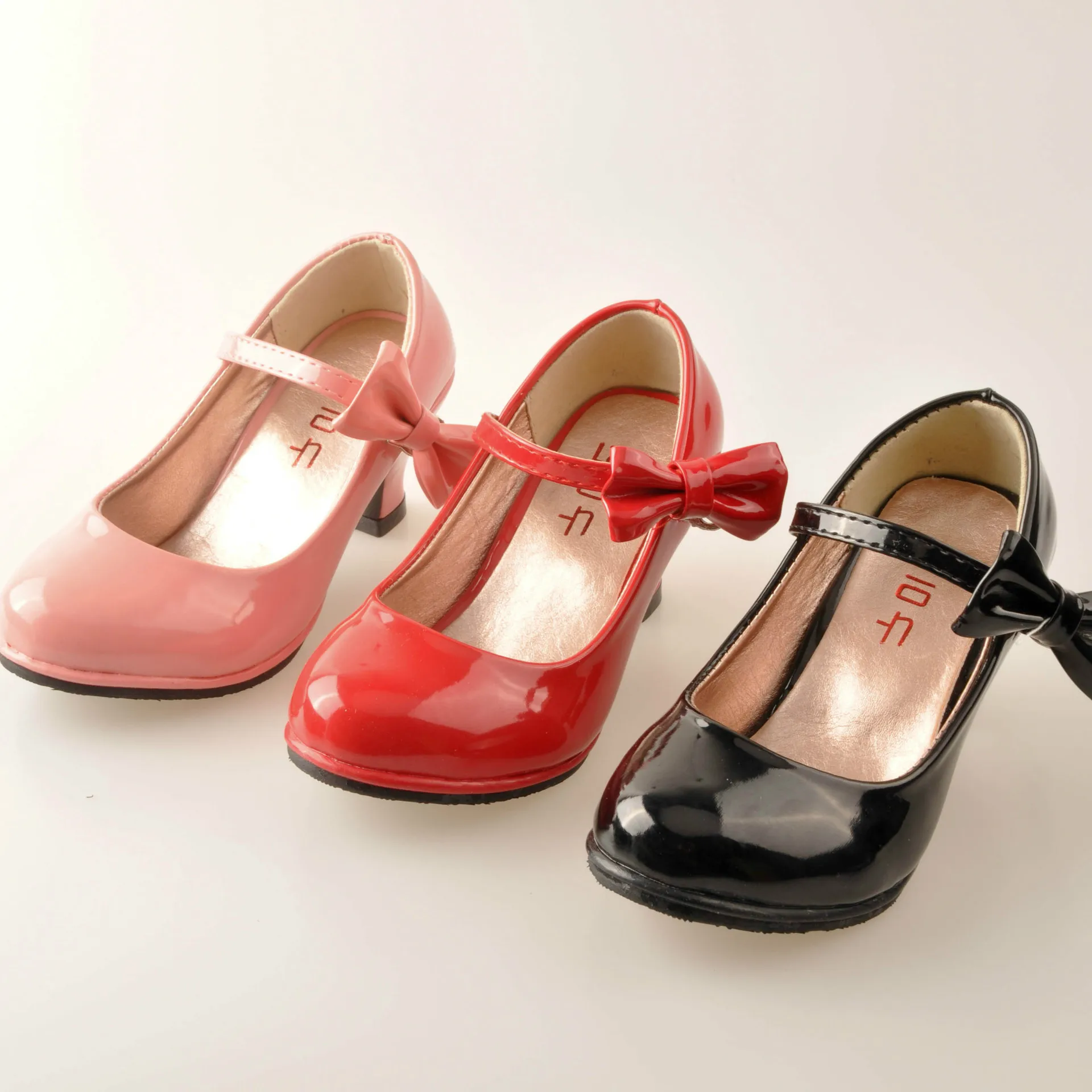 Размер 26-35, Лидер продаж, однотонная Детская Классическая обувь из искусственной кожи с бантом для девочек