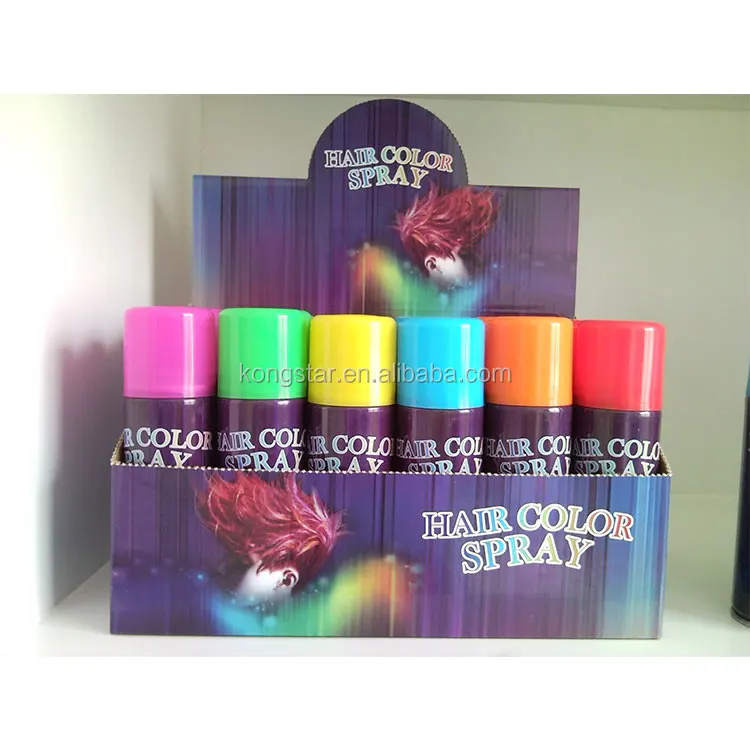 Instant neon color aerosol colorful hair spray