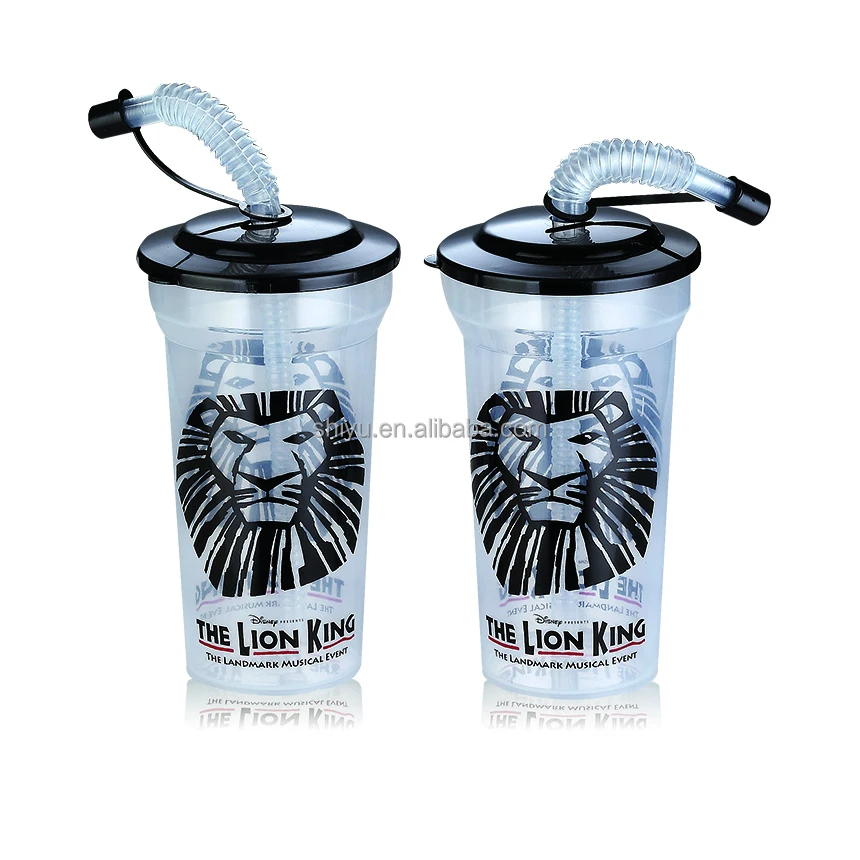 BPA Free Reusable Stackable Children plastic Drinking Tumbler cup with Lid and straw