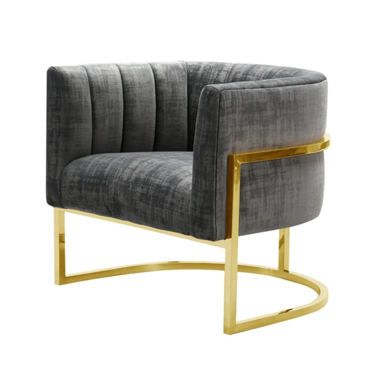 Modern upholstery furniture fabric fancy velvet living room black velvet accent chair