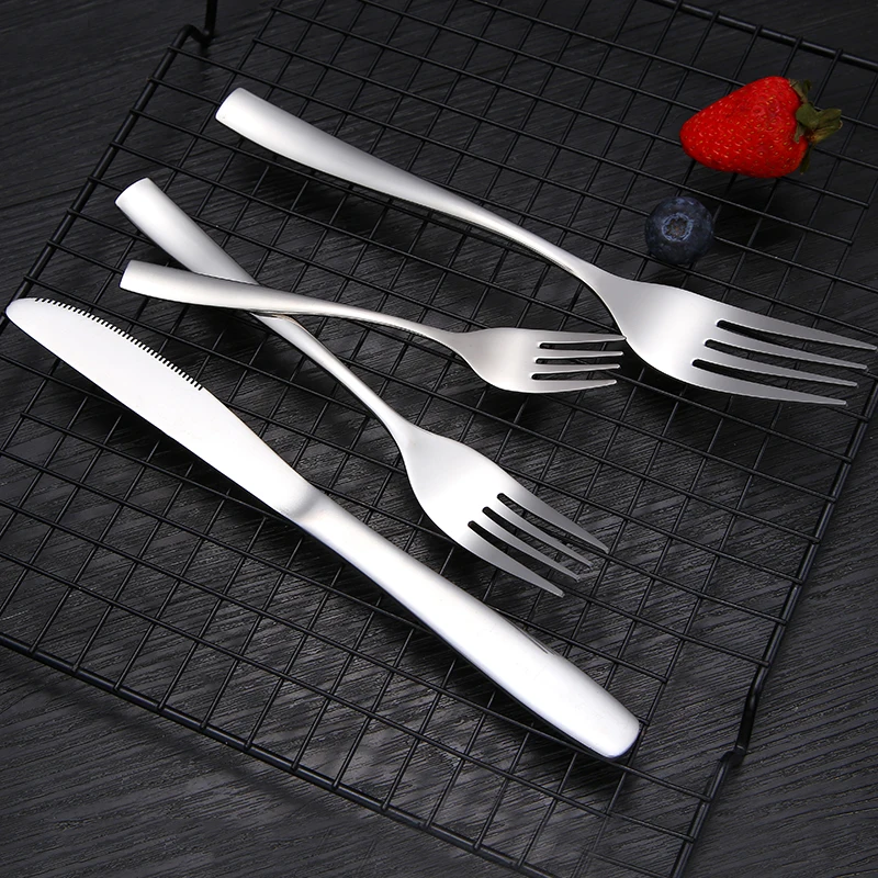 Western Tableware Reusable Stainless Steel Metal German Cutlery Set