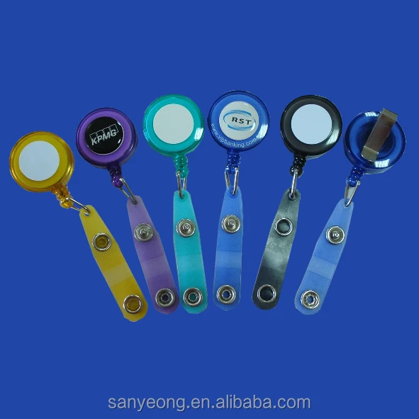 
Self-adhesive plastic combo clip Rotatable Badge Clip 