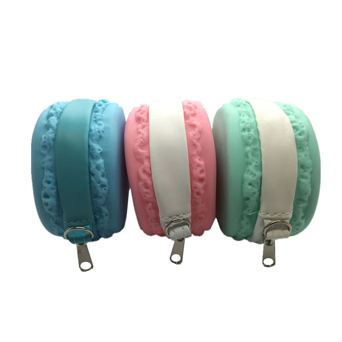 Cute cookies Shape silicone Coin Wallet Women Key Chain Coin Purse