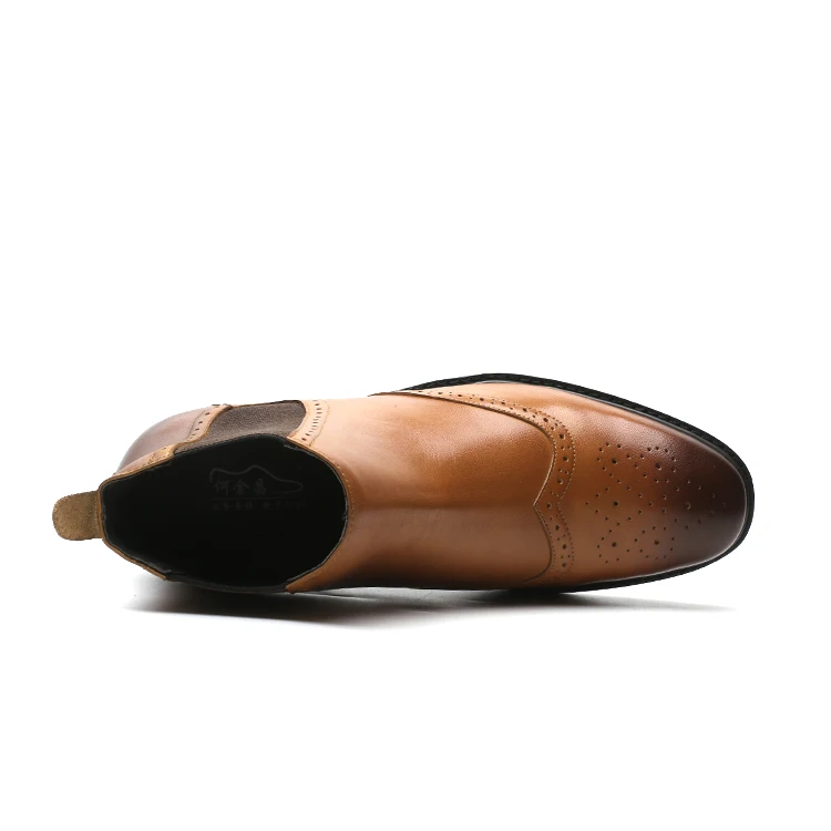 C&F New Arrivals Height increasing Men Boots elevator Shoes hidden heel high footwear