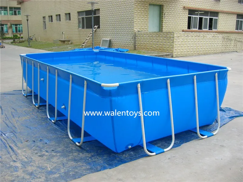 rectangular plastic pool, metal frame pool,large giant swimming pool