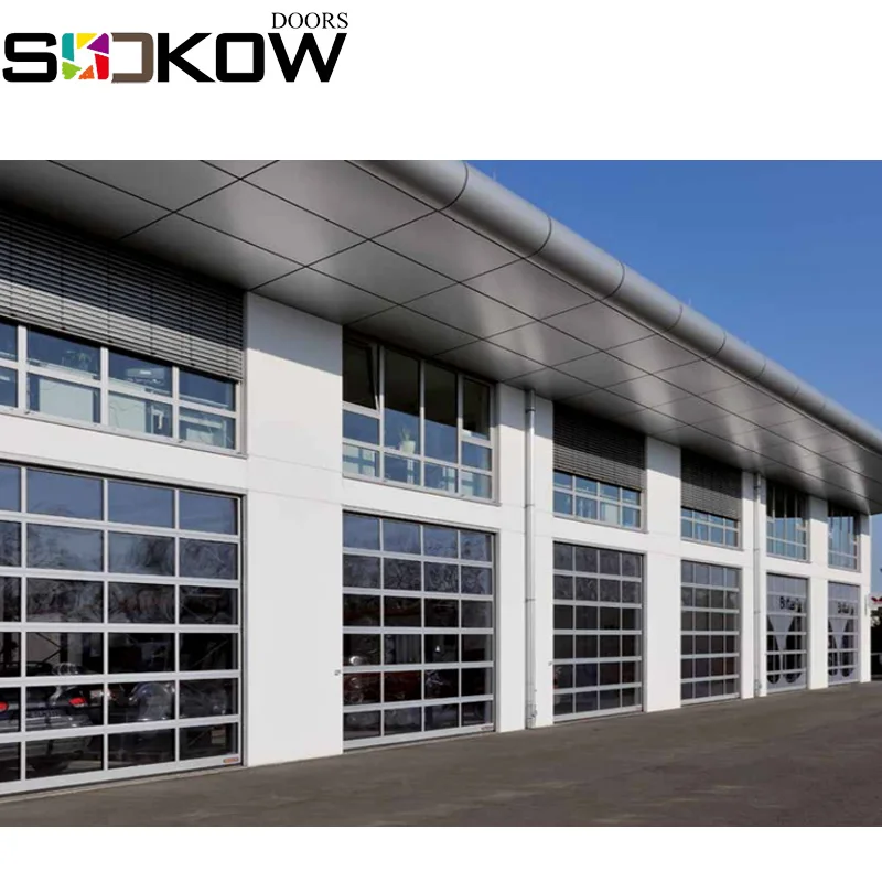 sectional plexiglass industrial doors /aluminum frame polycarbonate industrial door prices/sectional industrial warehouse doors