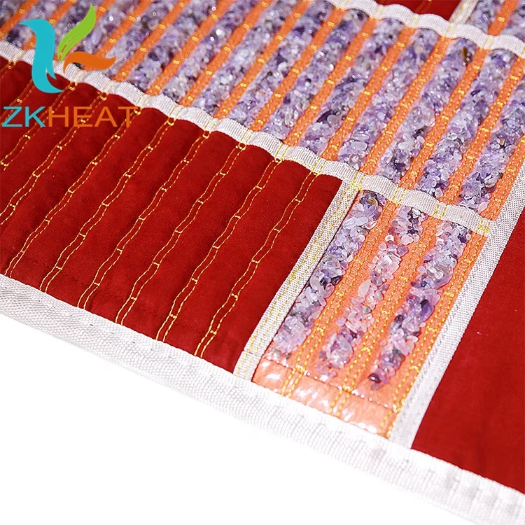 Pain relief amethyst crystal mat bio far infrared heating mattress
