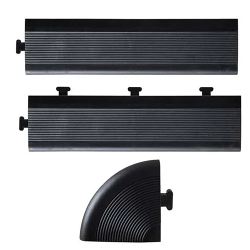 plastic deck tile accessory  outward corner snap on side edge tile trim