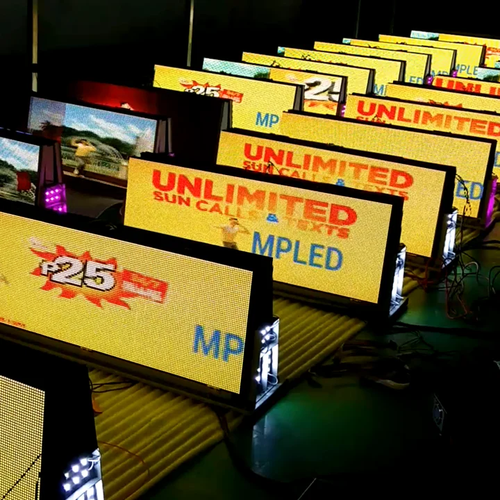 P2.5 taxi cab taxi cab led digital signage advertising billboard sign 3g