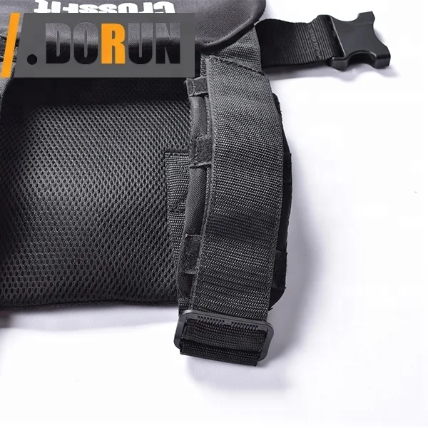 Adjustable Weighted Vest URBAN DARK by Tribe WOD, Workout Vest for Men and Women Weight Vest for 5lb 10 lb weight plate use