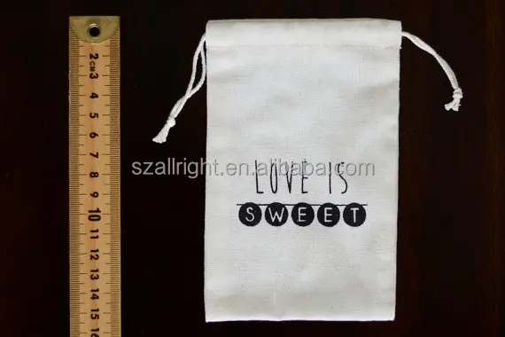 Muslin cotton drawstring bag pouch