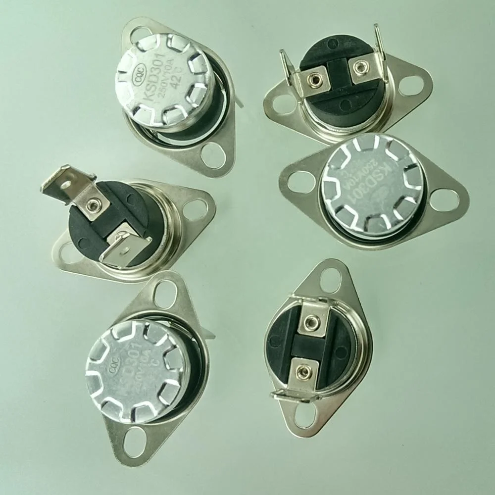 Custom Made Automatic Reset Bakelite KSD301 Series Normal Close Or Normal Open Bimetal Thermostat