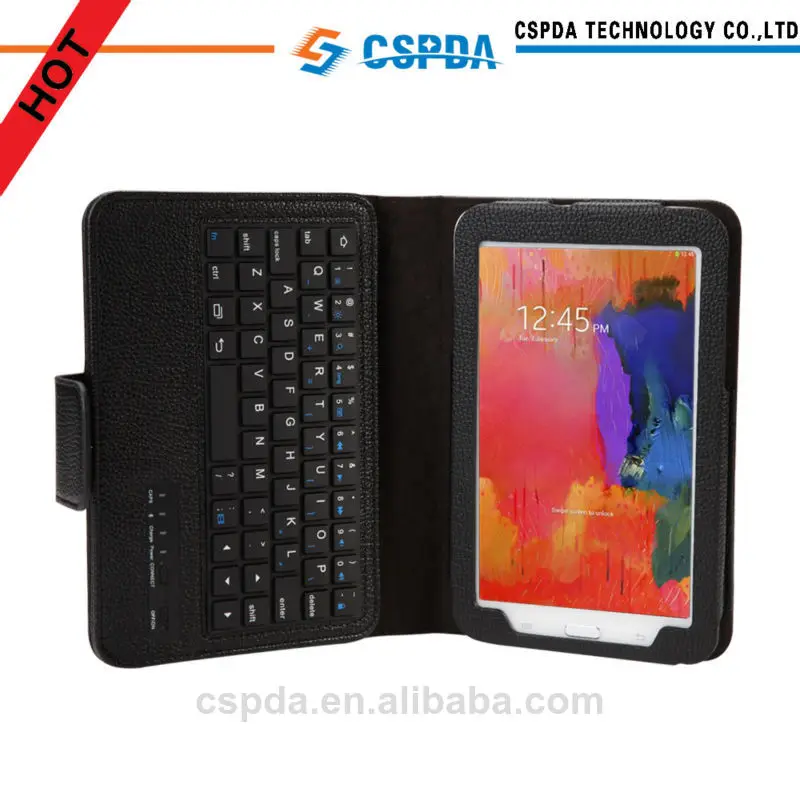 2014 новая клавиатура случае откидную крышку/чехол для samsung galaxy вкладке 7 книги случае корпус клавиатуры