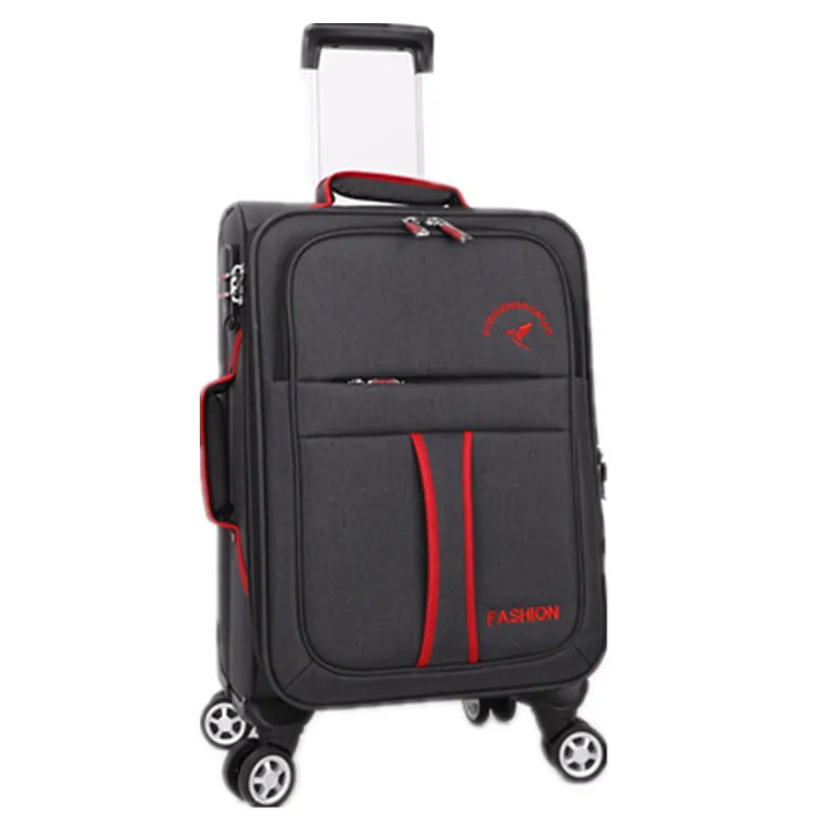 
fashionable high quality business carry-on luggage set fabric trolley luggage 