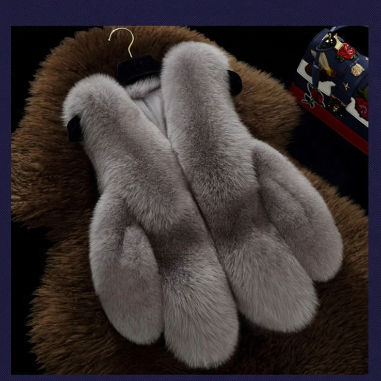 Luxury Colorful Faux Mongolian Mink Fur Short Coat for Fashion Women Jacket