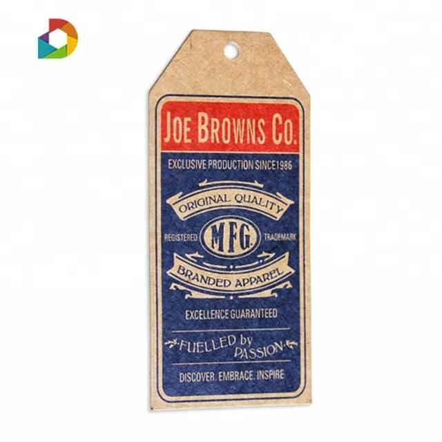 Printed Vintage Kraft Paper Hang tags