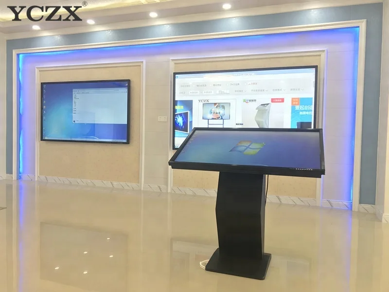 
55inch smart podium touch screen frame for TV whitleboard with mobile stand for teacher classroom use 
