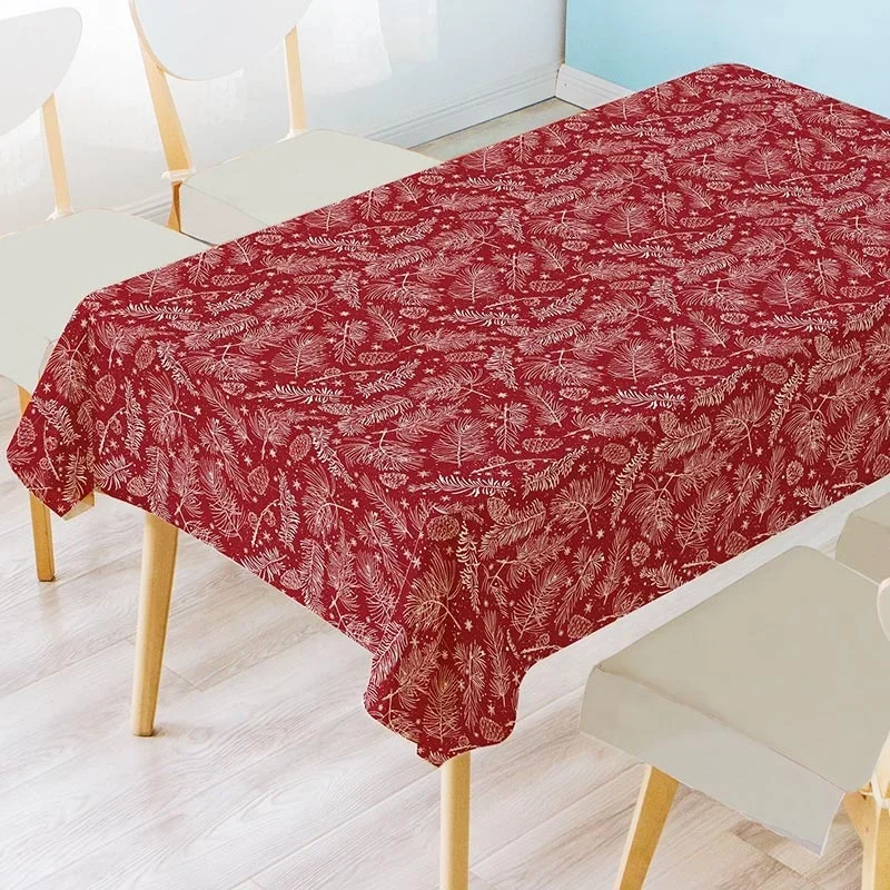 Christmas Embroidery Cheap Hotel Large Type Of Fabric For Tablecloth