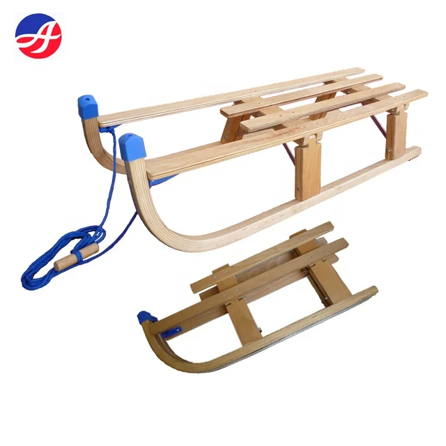 Foldable Wooden Snow Sled for Kids
