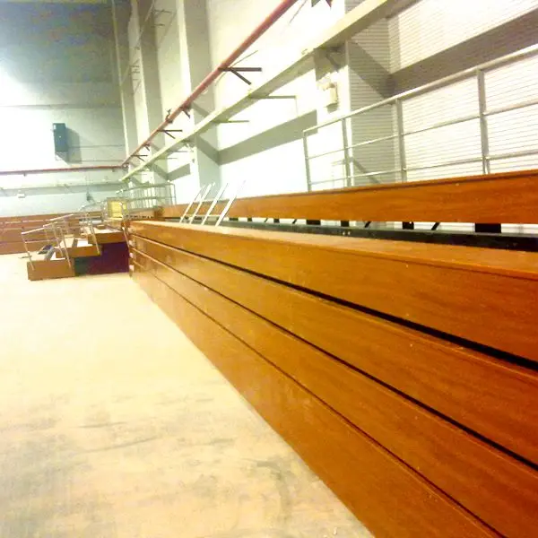 JY-760 деревянный тренажерный зал отбеливатель телескопическая трибуна стадиона отбеливатель для аудитории