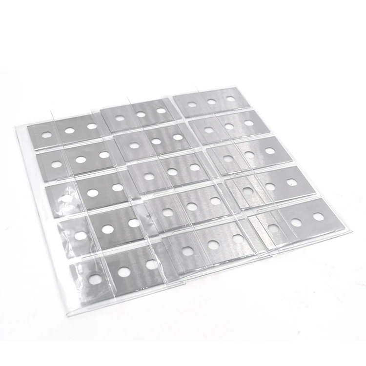 Carbon Steel 43x22x0.3mm PP PE PET BOPP OPP Film Slitter Three 3 Hole Blade