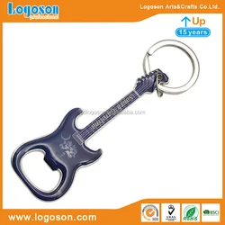Cheap Price ODM Factory Souvenirs & Promotion Gift Guitar Shaped Bottle Opener Keyrings Custom Metal Epoxy Keychain