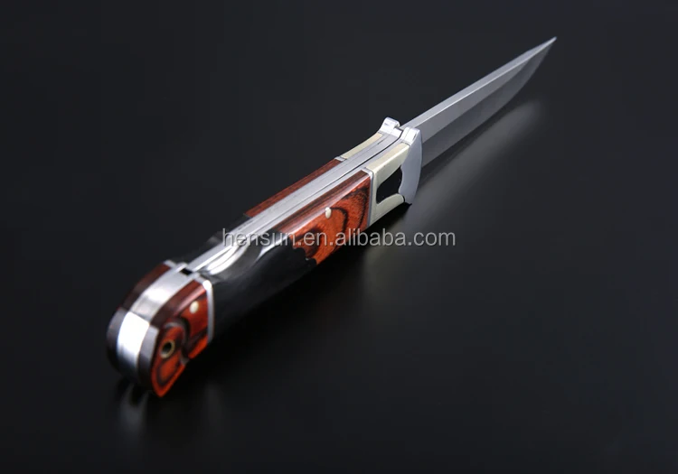 pocket knife brass brown pakka black ebony 3.5 inch blade 440 stainless steel folding