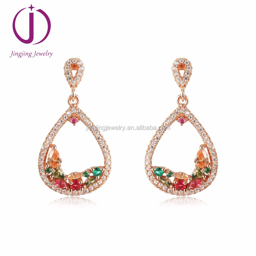 fashion new designs pink rose quartz stone sterling silver 925 jewelry pendant