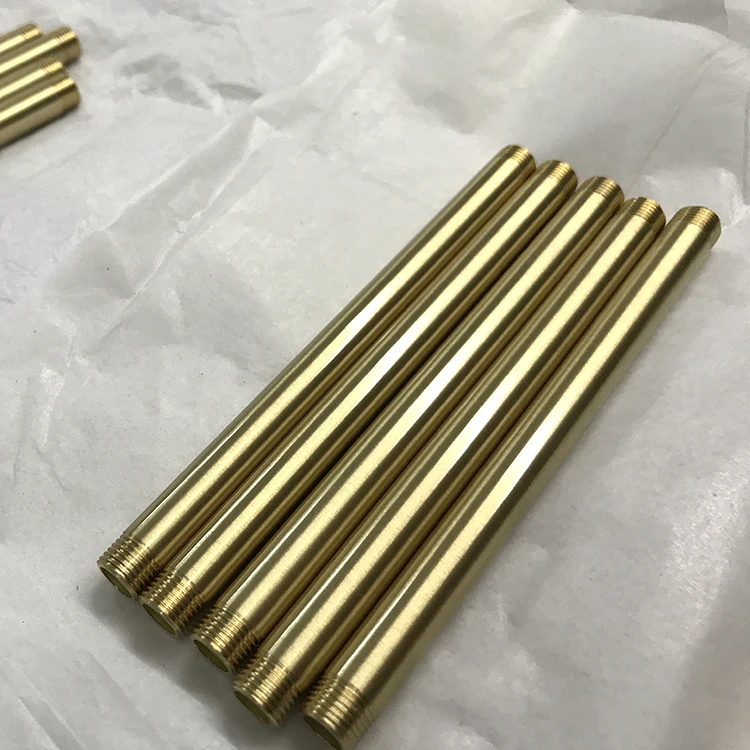China manufacturers custom OEM CNC turning parts lathe machined fabrication metal screw tube and thread pipe brass tube