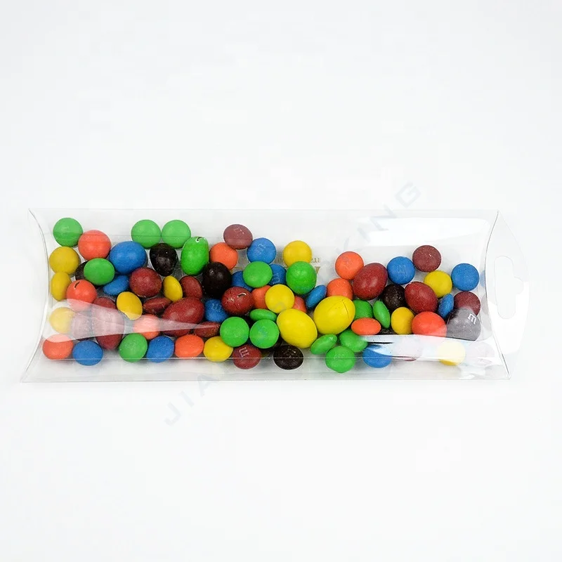 Одноразовая прозрачная пластиковая подарочная коробка-подушка для конфет