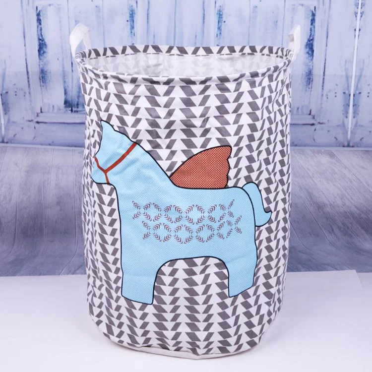 Dirty Clothes Storage Basket Folding Waterproof Dirty Clothe Laundry Basket Cotton Linen Kids Toy Sundries Storage Barrels Large