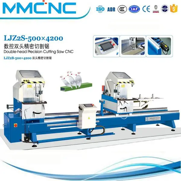Window Door Making Machine Double Heads Sawing Aluminum Extrusion Cutting Machine