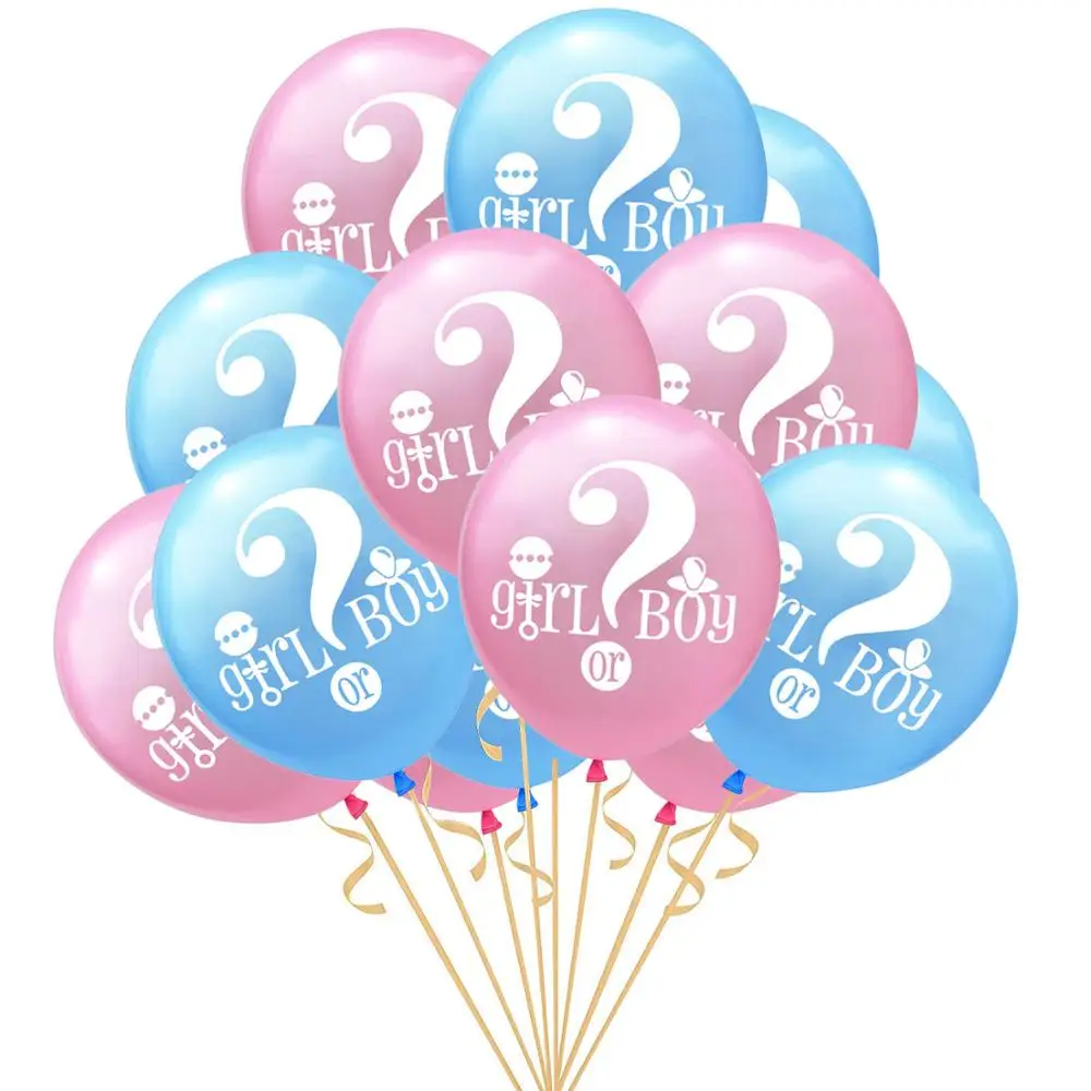 12 Inch Blue/Pink Baby Shower Party Decorations Supplies Gender Reveal Balloons