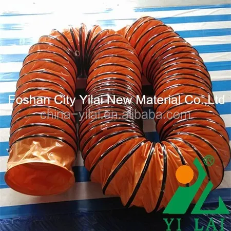 good ventilation air flexible duct hose, fire rated spiral duct hose