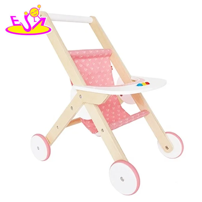 Hot selling Pretend play Wooden Doll Furniture Doll Bunk Bed with Storage Box W06B035