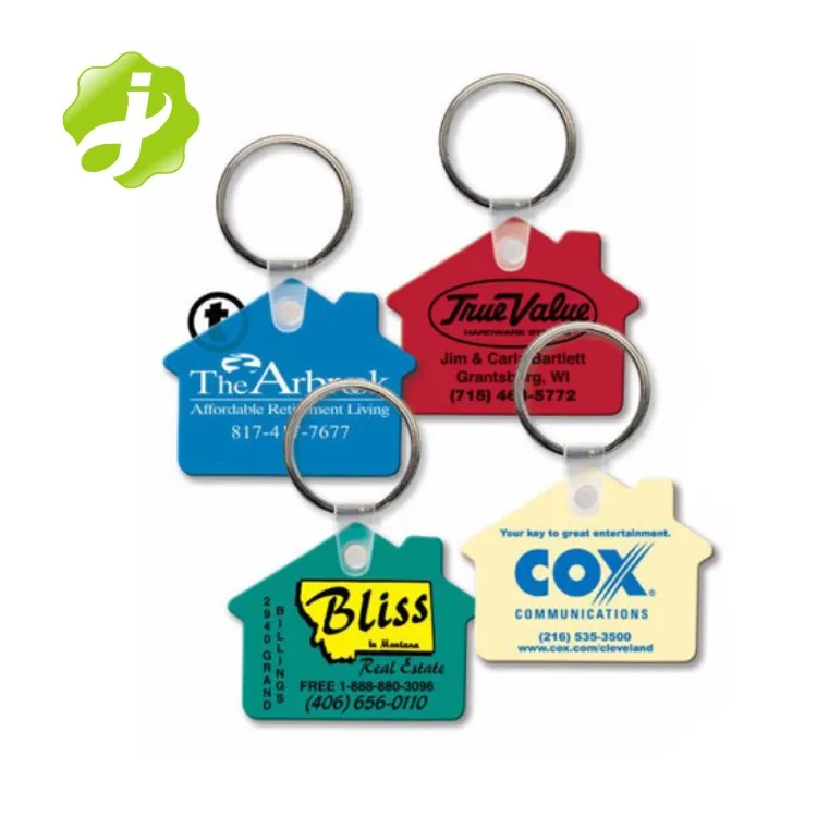 custom promotion cheap soft pvc house shaped keychains