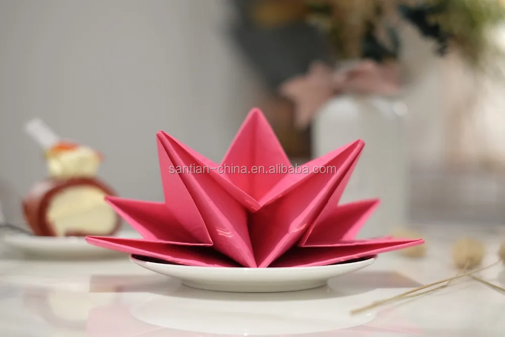 Best Selling Origami Fancy Paper Napkins For Wedding Party Decoration